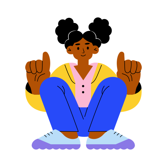 Teenager Girl, Relaxing, Gesture, Sitting, Youth illustration