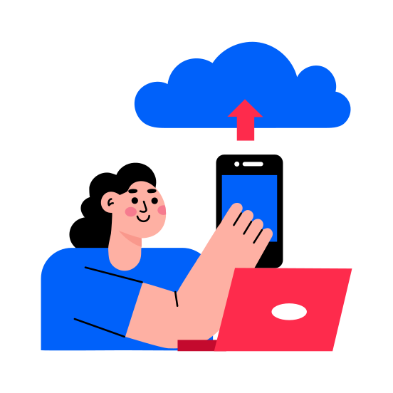 Cloud Upload, Hosting, Server, Storage, Internet illustration