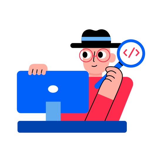 Code Checking, Analysis, Expert, Programmer, Engineering illustration