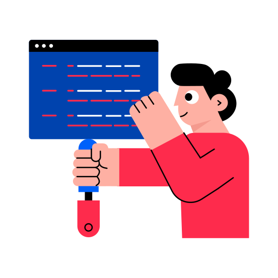 Code Fixer, Programmer, Error, Expert, Developer illustration
