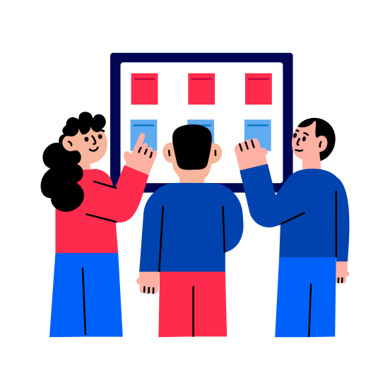 Meeting, Discussion, Group, Strategy, Team illustration