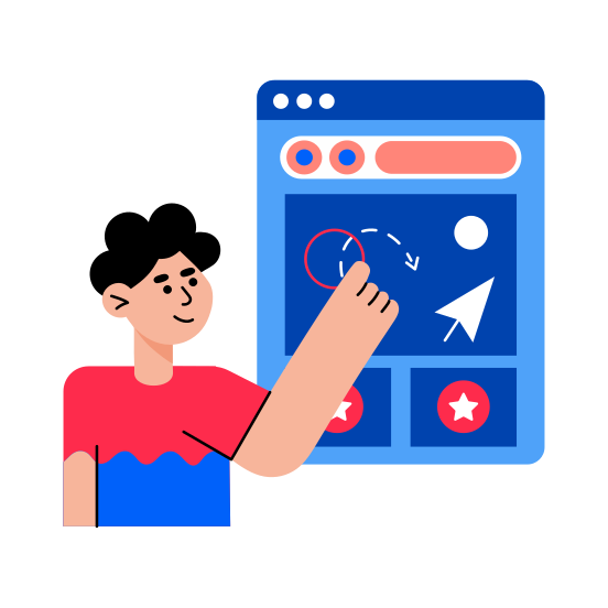 Microinteraction, Frontend, Software, Interface, Designing illustration