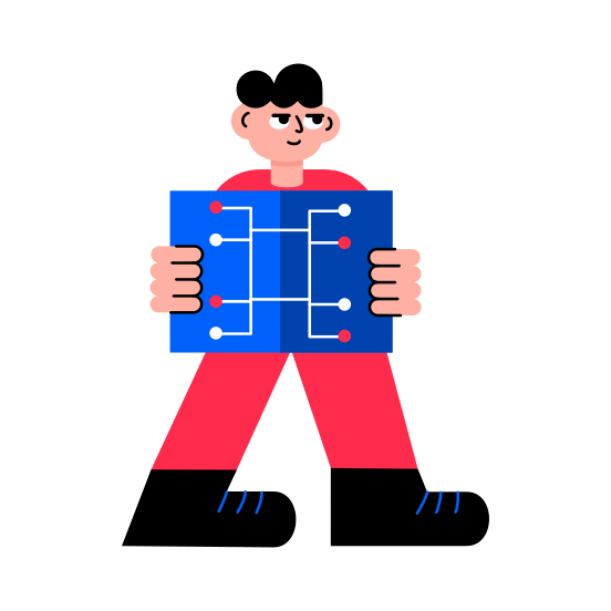 Source Control, Component, Technician, Expert, Development illustration