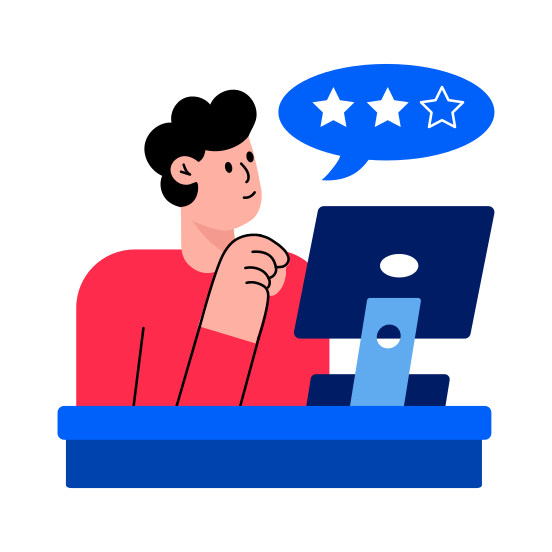 Taking Feedback, Review, Rating, Experience, Comment illustration