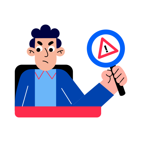 Threat Detection, Trouble, Error, Problem, Issue illustration
