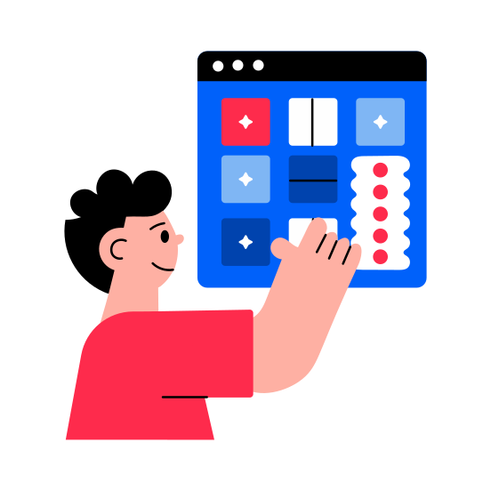 Web Layout, Interface, Development, Software Engineering, Designing illustration