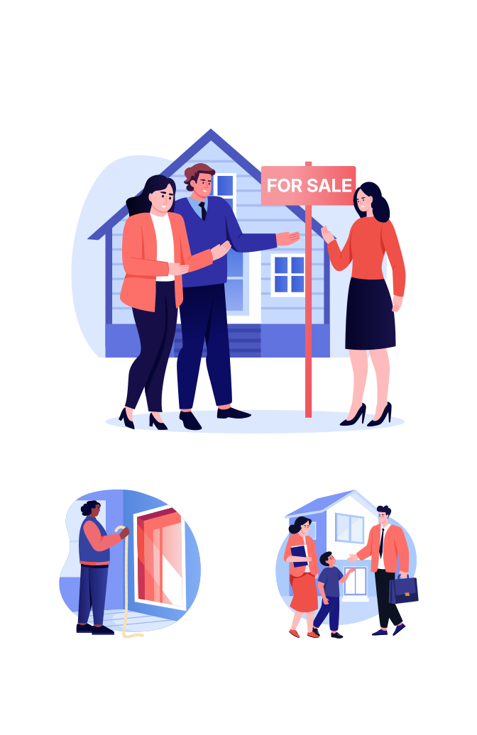 Real Estate Sale Illustration Art Set Large Set Preview