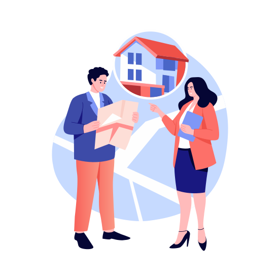 Broker, Trader, Dealer, Negotiator, Seller illustration