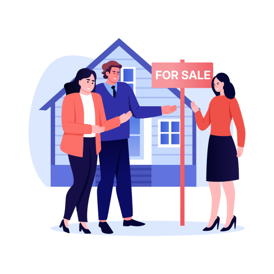 For Sale, Dealing, Selling, Advertising, Property illustration