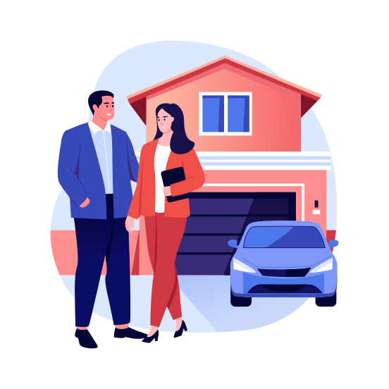 Home Visit, Tour, New Home, House, Property illustration