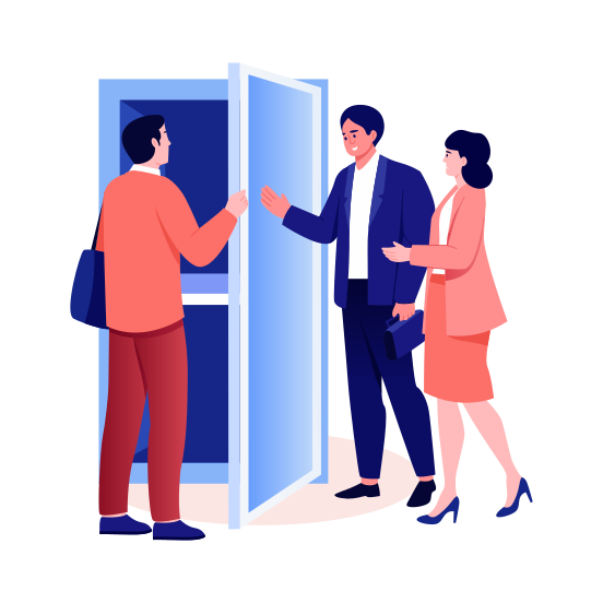 Pantry Visit, Kitchen, Shelves, Cupboard, Buyer illustration