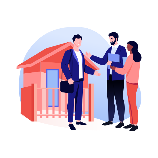 Property Dealing, Negotiating, Agreement, Broker, Buyer illustration