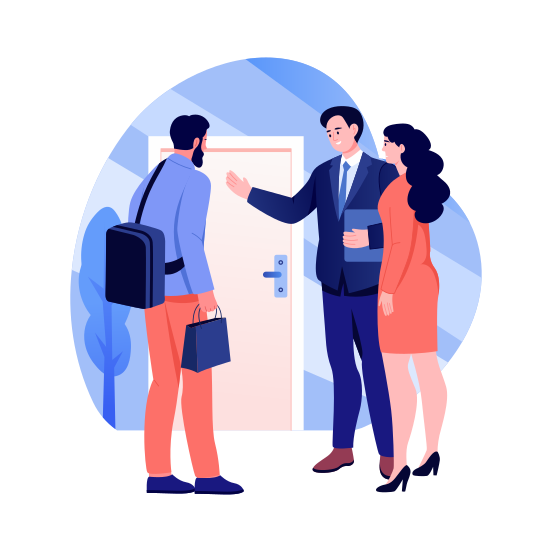 Property Visit, Tour, Showing, Indoor, Home illustration