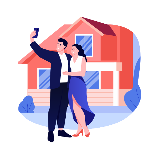 Taking Picture, Selfie, Photography, Couple, Capturing illustration