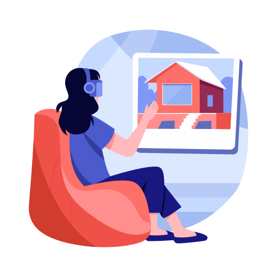 Vr Tour, Simulation, Immersive, Ar, Technology illustration