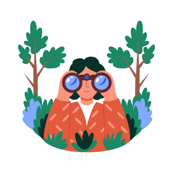 Bird Watching, Birding, Hobby, Recreation, Springtime illustration