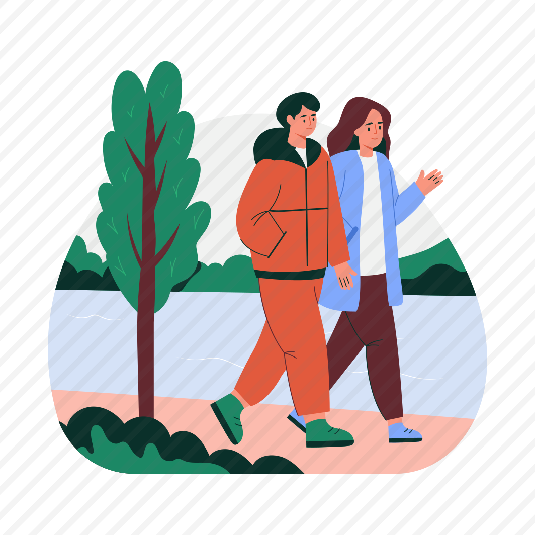 Couple Walk, Strolling, Saunter, Walking, Springtime preview