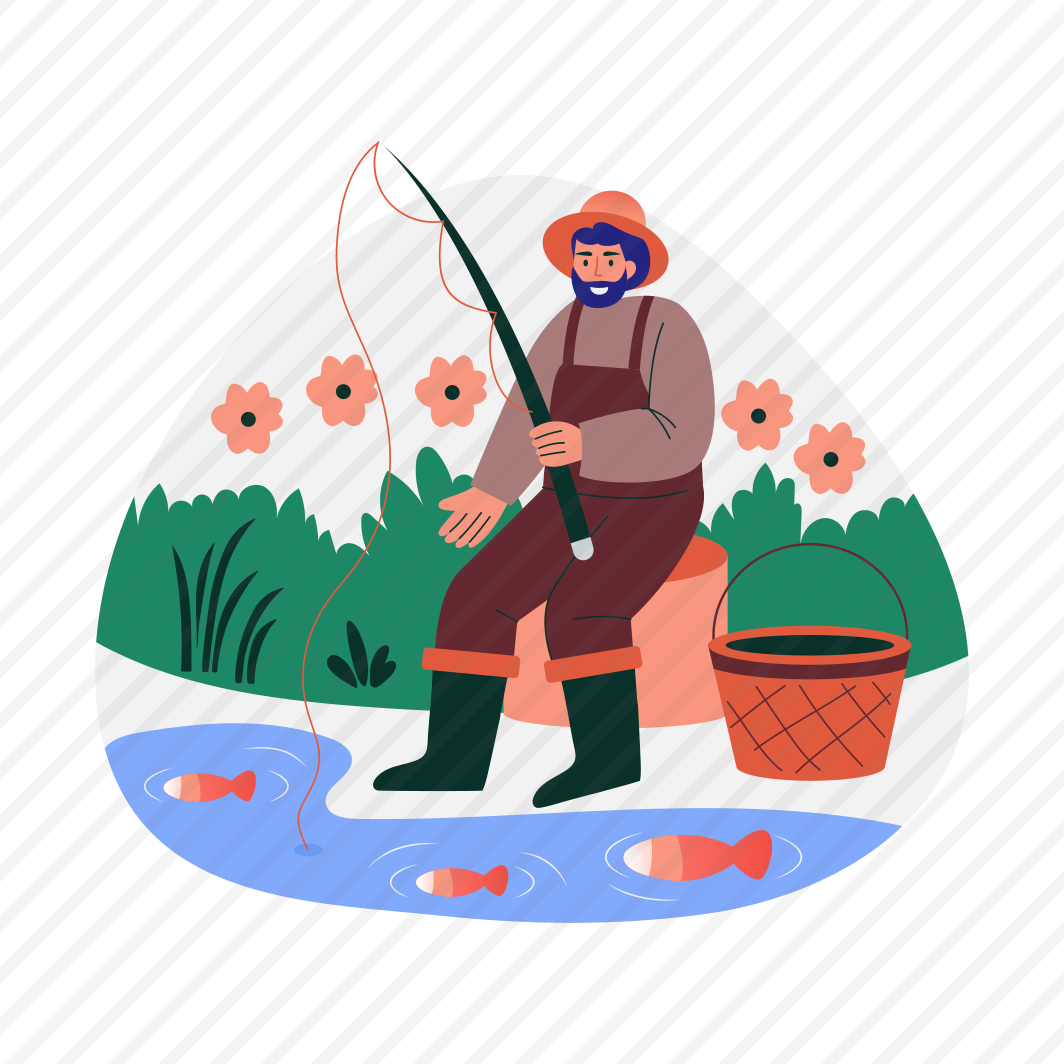 Fishing, Angling, Activity, Recreation, Character preview