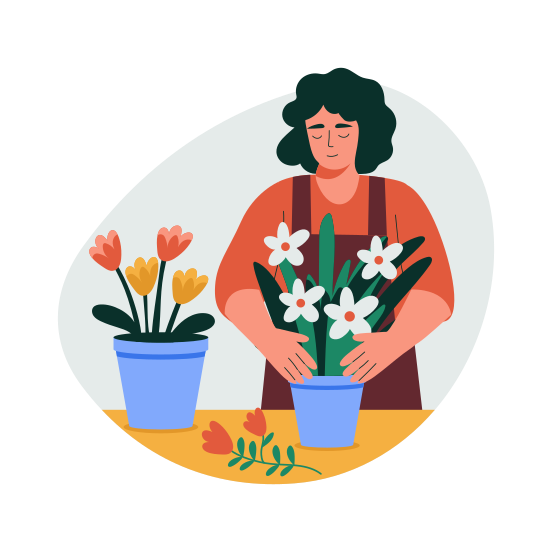 Florist, Plant Lover, Phytophilia, Biophilia, Gardener illustration