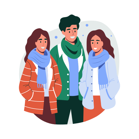 Friends, People, Group, Happy, Laughing, illustration