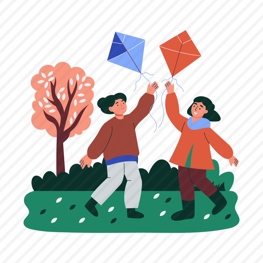 Kids Playing, Flying Kite, Leisure, Activity, Springtime preview