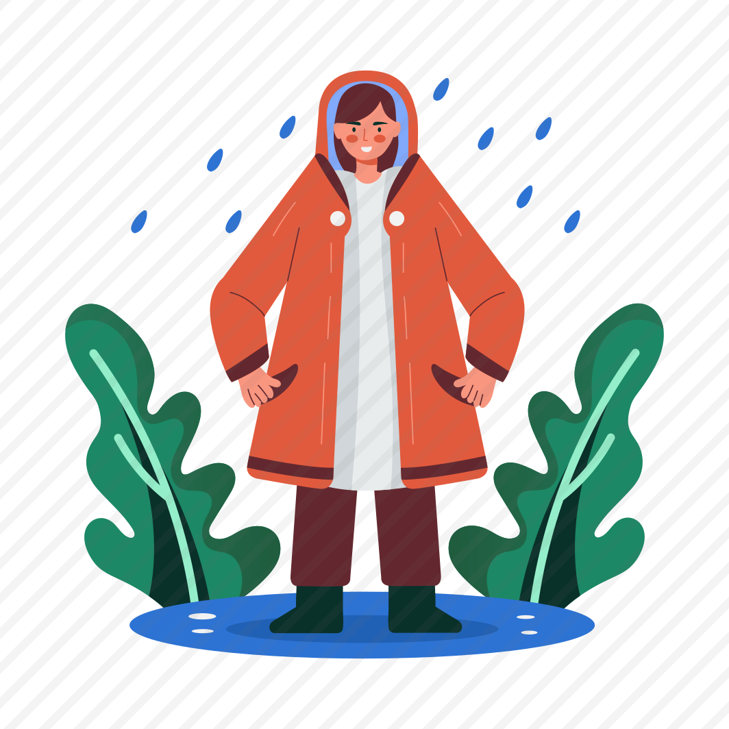 Raincoat, Rainfall, Raining, Enjoying, Springtime preview