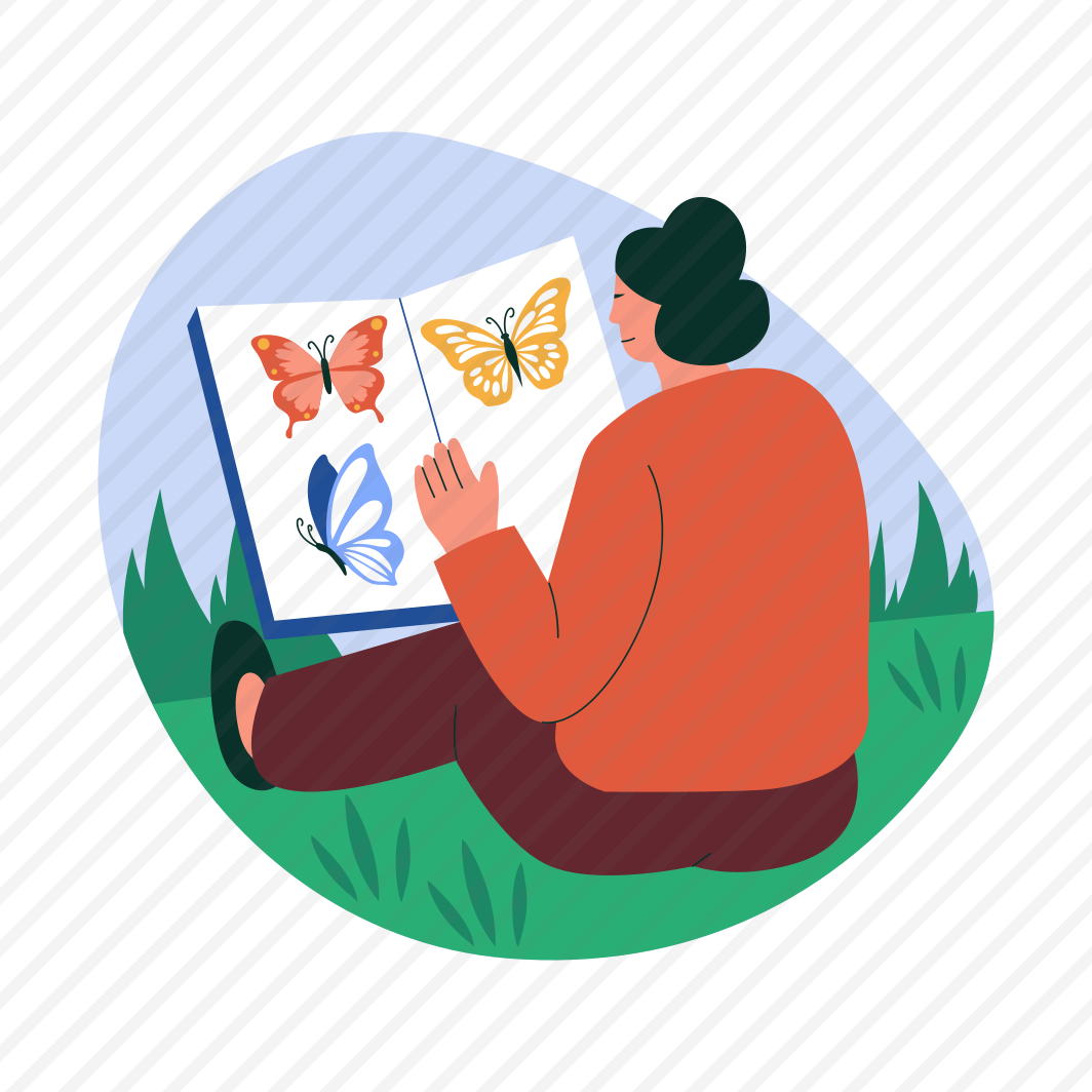 Sketching Hobby, Painting, Leisure, Springtime, Character preview