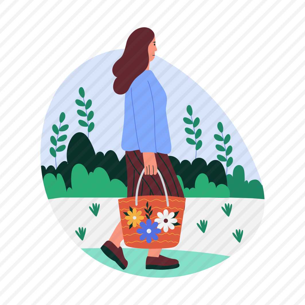 Spring Woman, Strolling, Saunter, Walking, Springtime preview