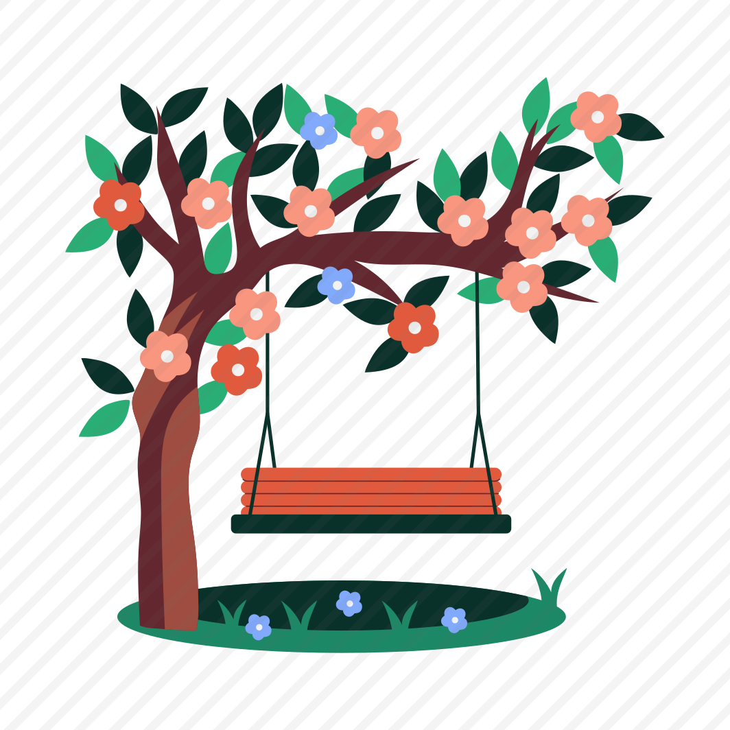 Tree Swing, Garden, Floral, Park, Springtime preview