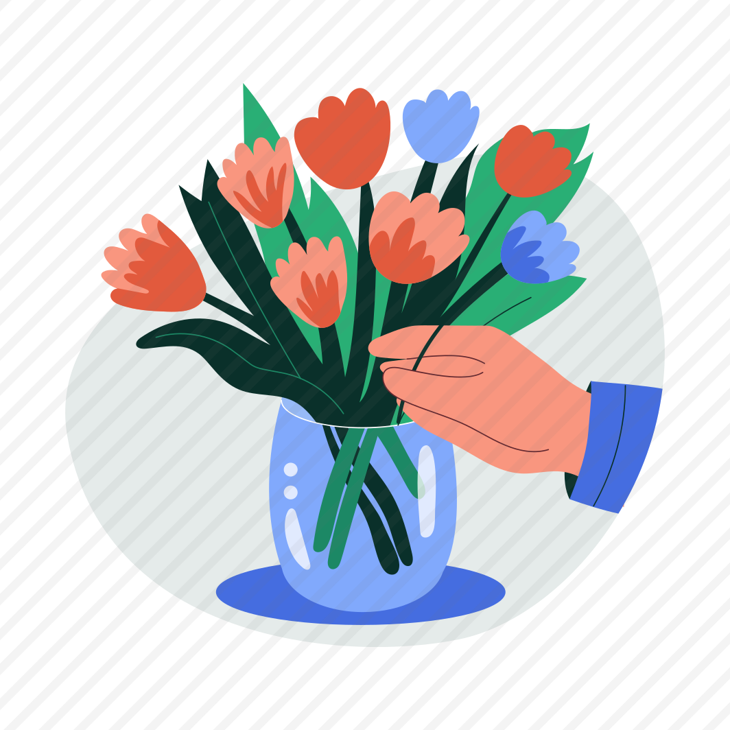 Tulip Arrangement, Flowerpot, Flowers, Florals, Springtime preview