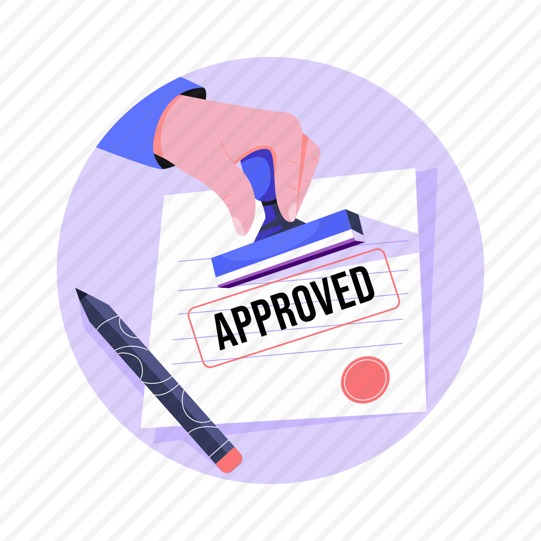 Approved Stamp, Document, Confirmed, Approved, Validation preview