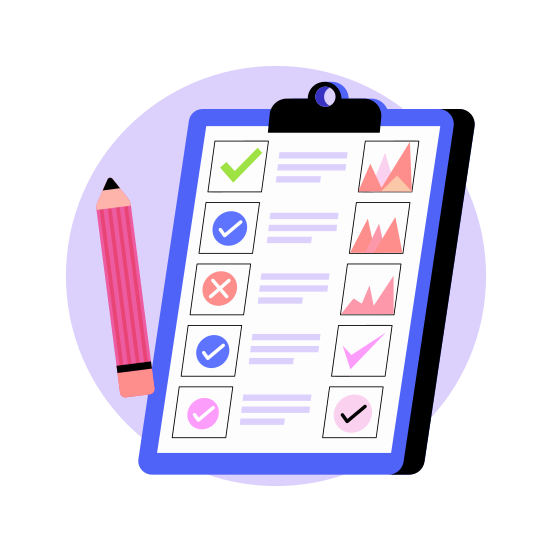 Checklist, Task, Clipboard, Planning, Management illustration