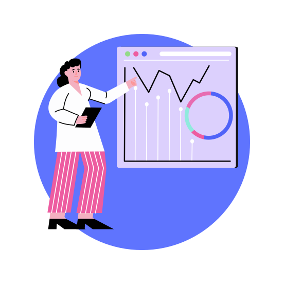 Data Analysis, Graph, Chart, Report, Statistics illustration