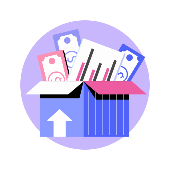 Earnings, Money, Savings, Cash, Finance illustration