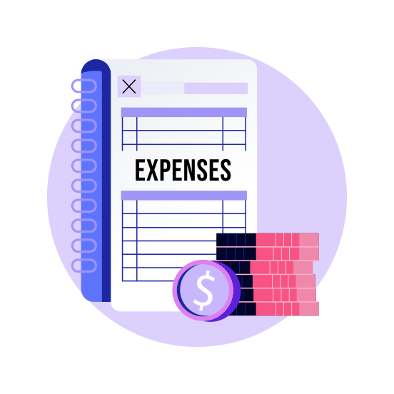 Expenses, Costs, Budget, Accounting, Receipt illustration