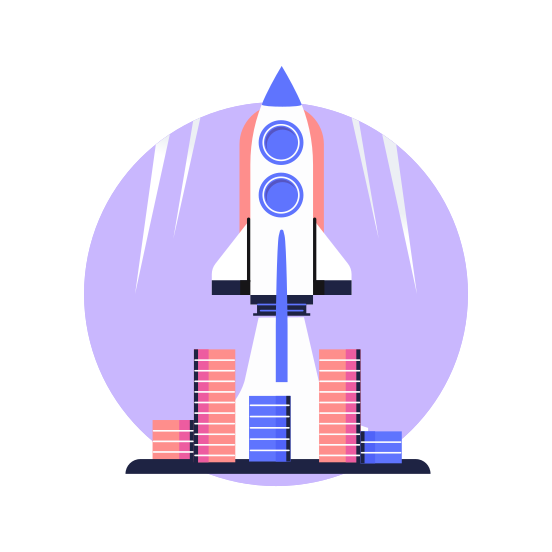 Financial Boost, Startup, Launch, Growth, Profit illustration