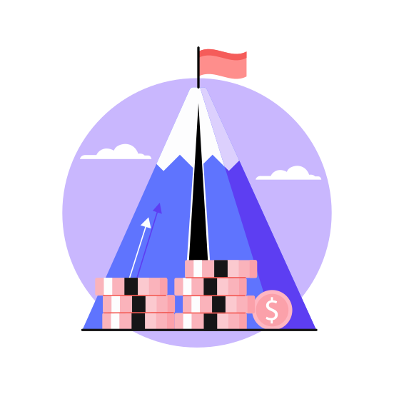 Financial Success, Goal, Achievement, Wealth, Profit illustration