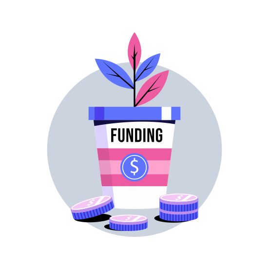 Funding, Investment, Money, Finance, Development illustration