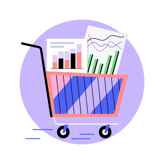 Infographics, Data, Charts, Graphs, Reports illustration