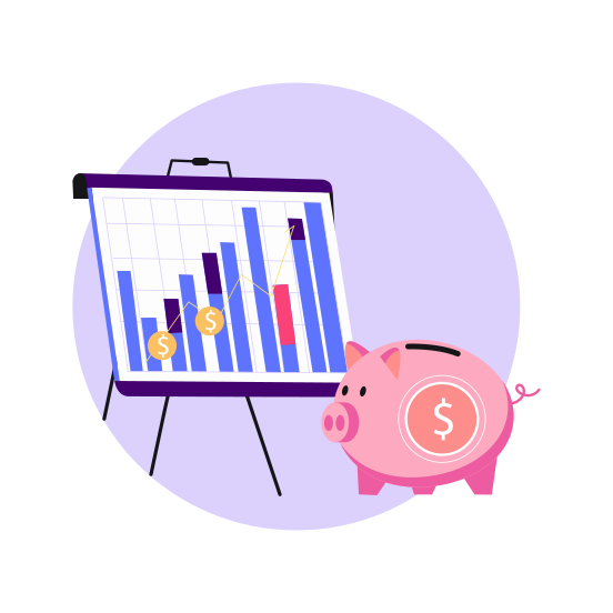 Investment Graph, Strategy, Chart, Statistics, Analysis illustration