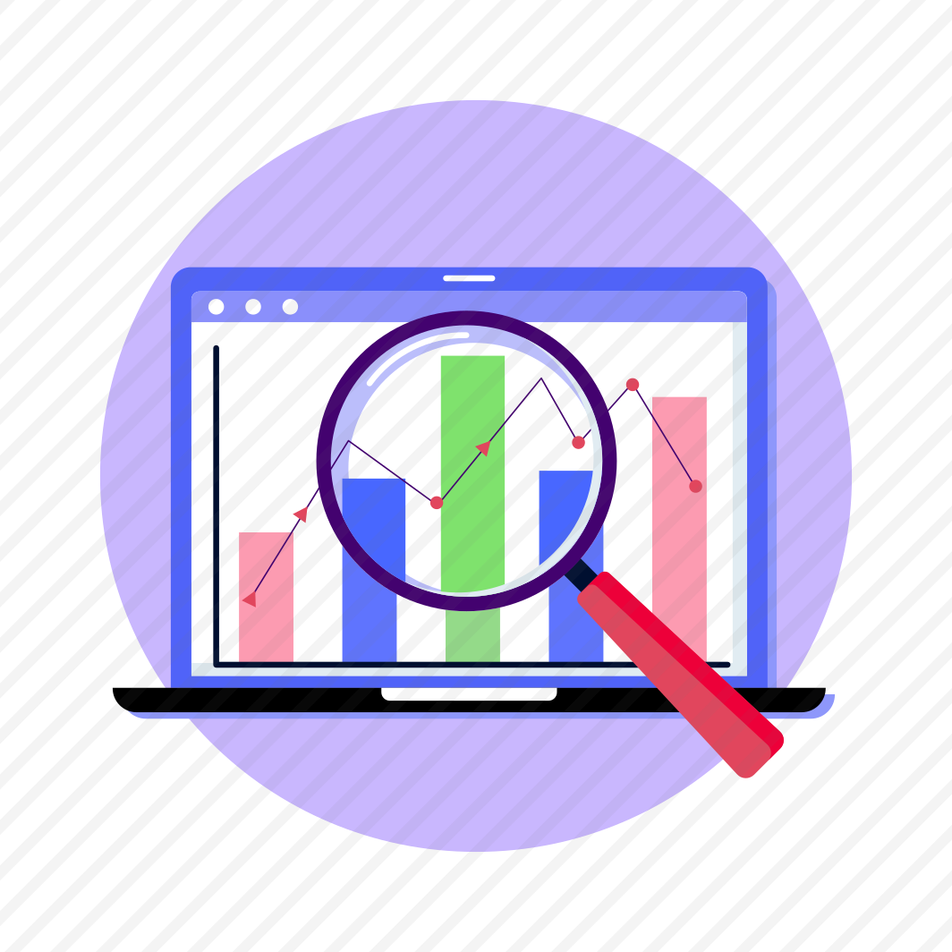 Market Analysis, Magnifying, Searching, Graph, Statistics preview