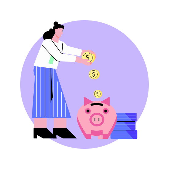 Piggy Bank, Savings, Coins, Money, Wealth illustration