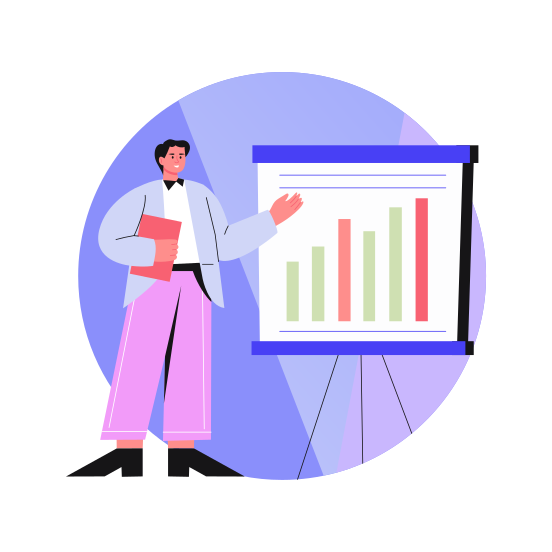 Presentation, Analysis, Statistics, Graph, Chart illustration