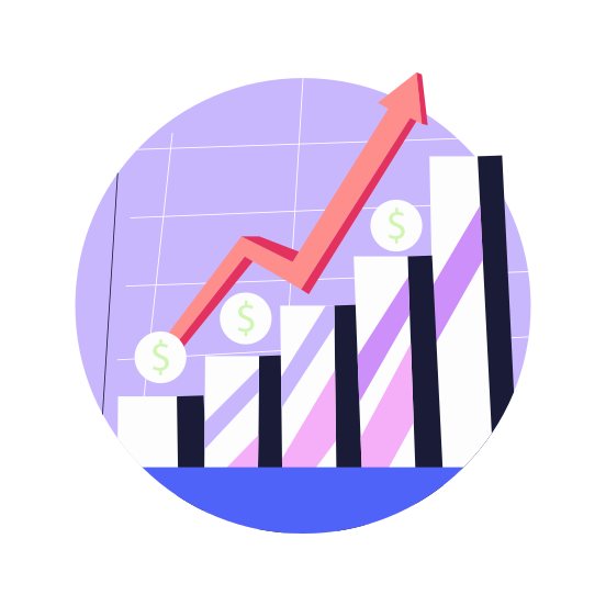 Profit, Increasing, Growth, Chart, Revenue illustration