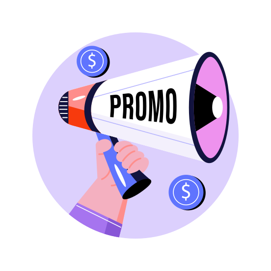 Promotion, Advertising, Marketing, Sales, Campaign illustration