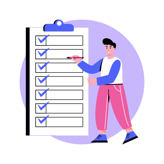 Task List, Document, Confirmed, Checklist, Planning illustration