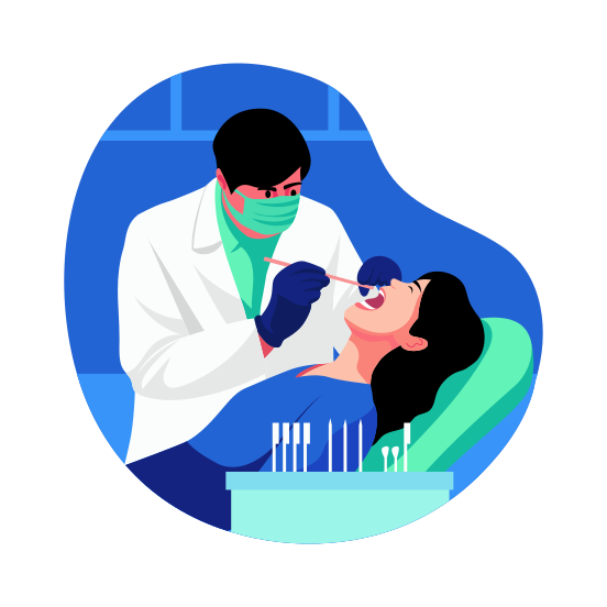 Dentist, Orthodontist, Periodontist, Checkup, Medical, illustration