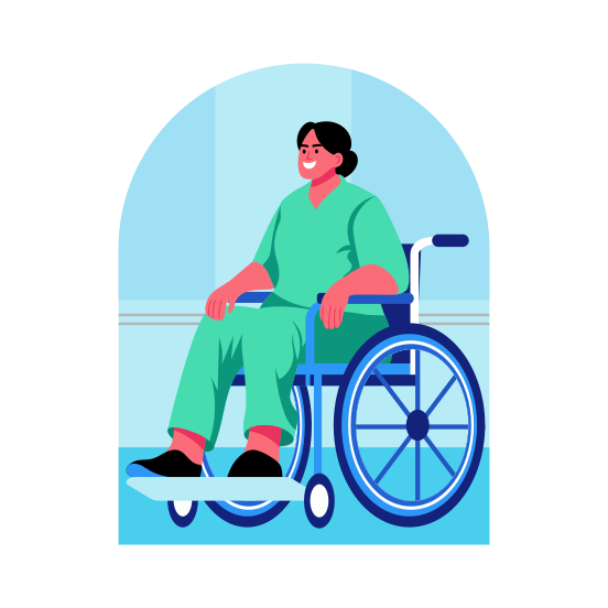 Disability, Handicap, Accessibility, Impairment, Patient illustration