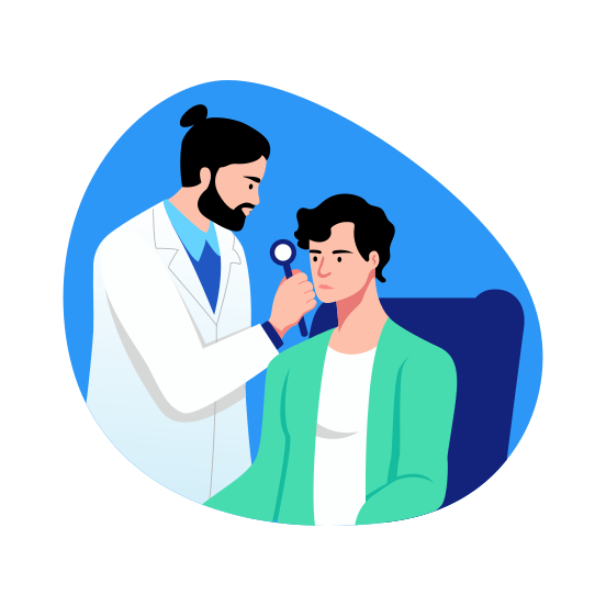 Ent Doctor, Otolaryngology, Checkup, Treatment, Medical, illustration