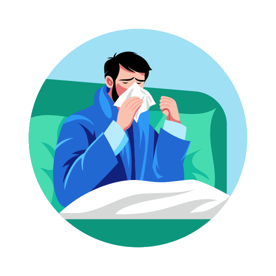 Influenza, Flu, Sickness, Illness, Patient illustration